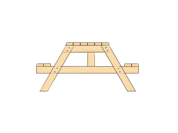 Rastebenk / Piknik bord - Bilde 2
